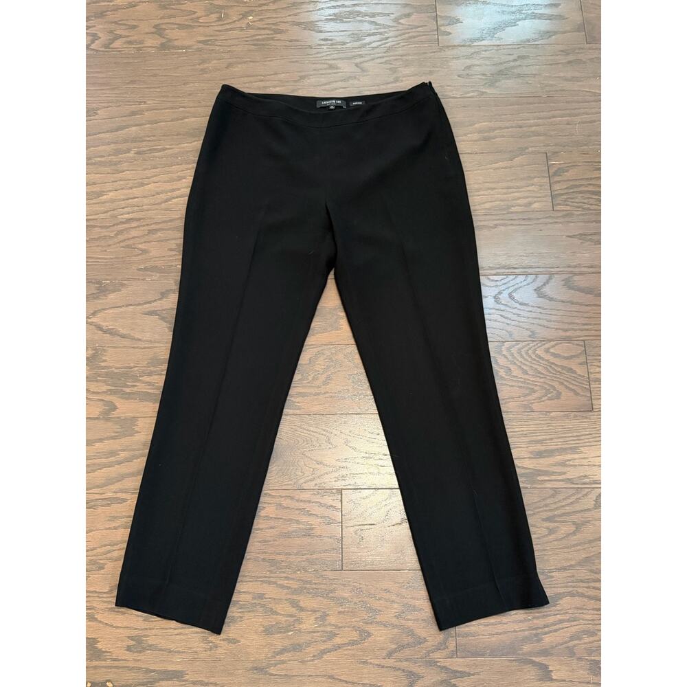 Lafayette 148 New York Bleecker Slim Fit Black Dress Pants Size 6 EUC - Picture 2 of 8
